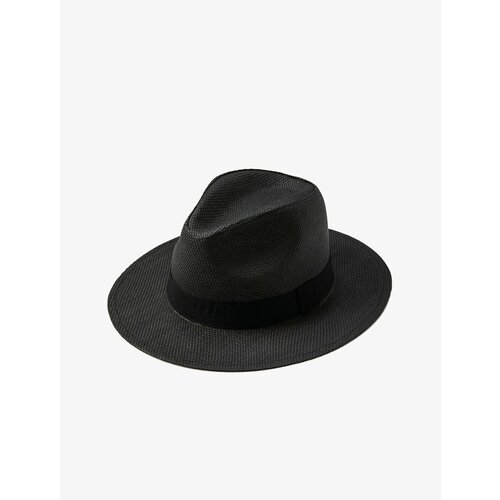 Koton Straw Fedora Hat with Grosgrain Band Detailed Slike