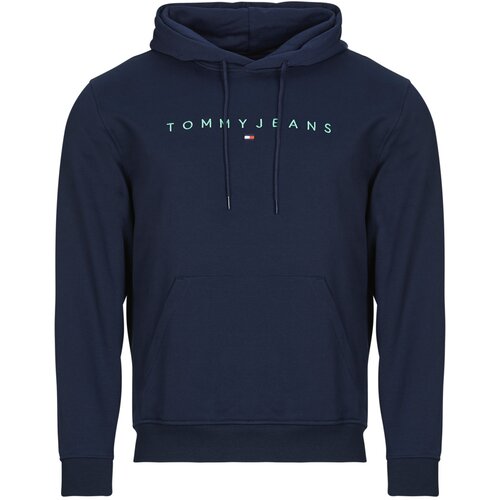 Tommy Jeans TJM REG LINEAR LOGO HOODIE EXT Tamno plava Slike