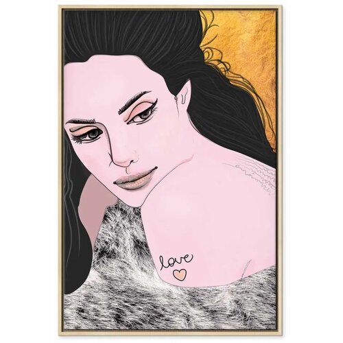  Slika - Sensual and Love (1 Part) Vertical 60x90 U prirodnom drvenom okviru Slike