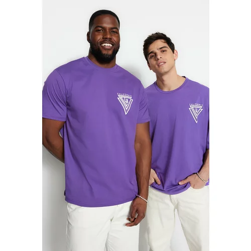 Trendyol Plus Size T-Shirt - Purple - Regular fit