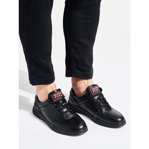 Shelvt Men's black lace-up sports shoes Cene