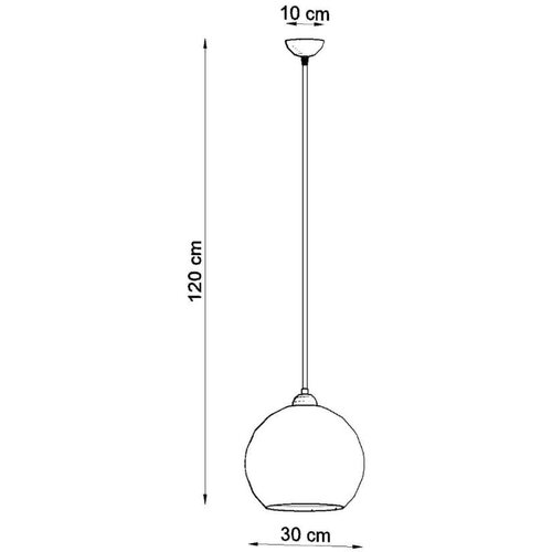  Sollux SL.0256 - Luster na sajli BALL 1xE27/15W/230V prečnika 30 cm bela/sjajni hrom Slike