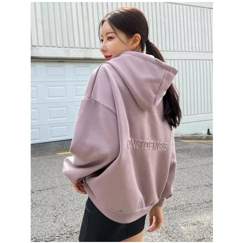 Know Women's Lilac Purple Confidence Printed Hoodie with Sweatshirt.