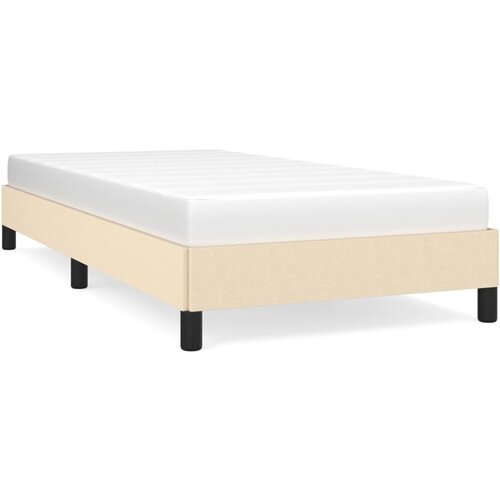 Maison Chic Posteljni okvir - Enojna postelja - Postelja za odrasle brez vzmetnice Cream 90x200 cm Tkanina-J7086, (21775699) Cene