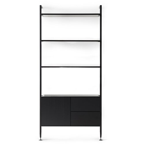 Hammel Furniture Črna knjižna omara iz hrastovega lesa 94x210 cm Edge by Hammel - Hammel Furniture Cene