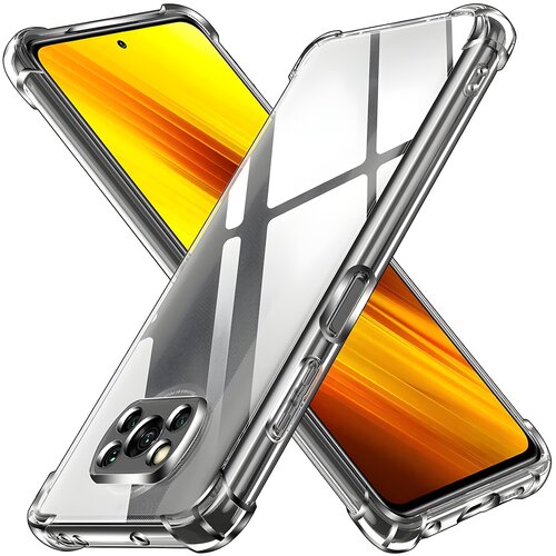 Techsuit Silikonska futrola s ojačanim rubovima za Xiaomi Poco X3/Poco X3 NFC/Poco X3 Pro - Prozirna Cene