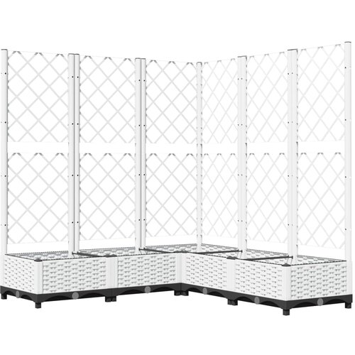  Vrtna sadilica s re&amp;scaron;etkom bijela 120 x 120 x 121,5 cm PP Slike
