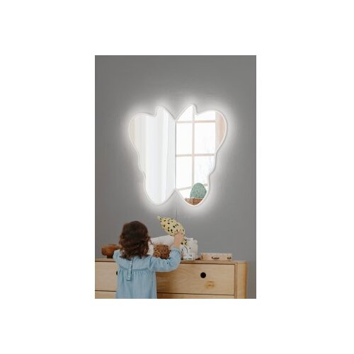 Hanah home ogledalo sa led osvetljenjem butterfly silver white Cene