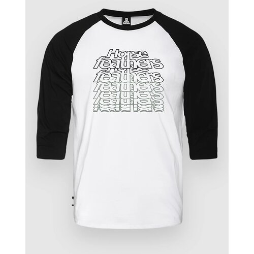Horsefeathers Rollin Raglan Majica z dolgimi rokavi white / black Cene