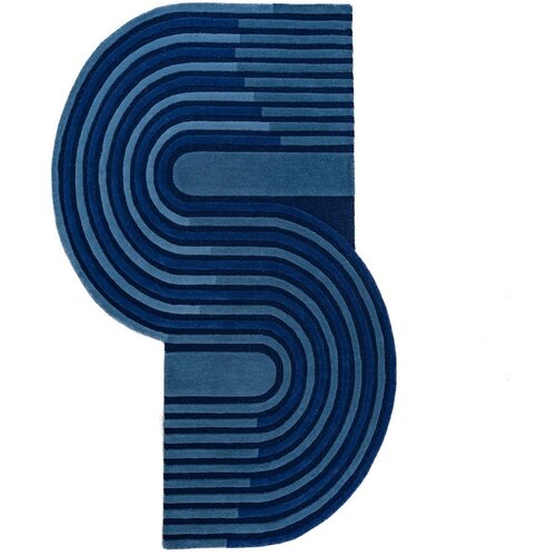 Flair Rugs Tamno plavi ručno rađen vunen tepih 120x180 cm Conway Retro – Cijene