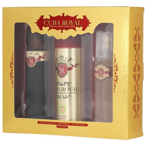 Cuba royal darovni set toaletna voda 100 ml + dezodorans 200 ml + vodica nakon brijanja 100 ml za muškarce Cene