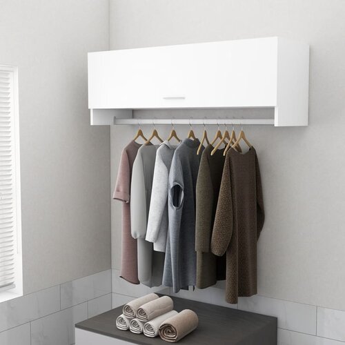 vidaXL Garderobna omara bela 100x32,5x35 cm iverna pl. Cene