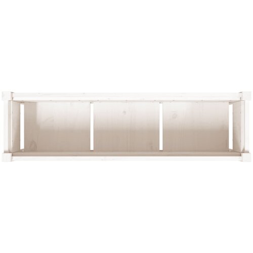  Vrtna sadilica s nogama bijela 110x31x70 cm od masivne borovine Slike