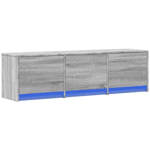 TV omarica z LED Siva Sonoma 140 x 34 x 40 cm Konstruiran les, (5000137194) Cene