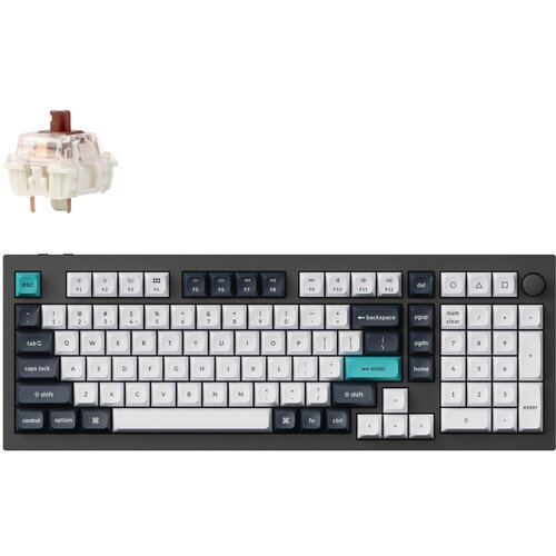 KEYCHRON Q5 Max QMK/VIA Brezžična Mehanska Tipkovnica, Bluetooth / 2.4 GHz, Brown Tactile Switch, US Layout, Q5M-M3, (21733266) Slike
