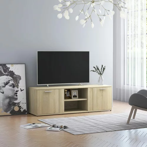 vidaXL TV omarica sonoma hrast 120x34x37 cm iverna plošča