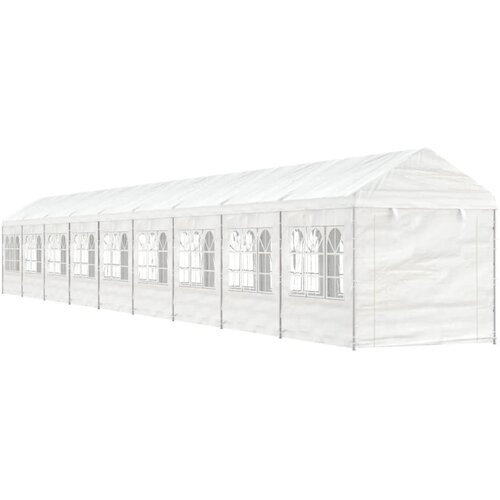 vidaXL paviljon s streho bel 20,07x2,28x2,69 m polietilen Cene