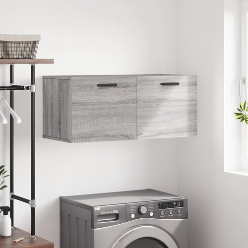 VidaXL Stenska omarica siva sonoma 80x36,5x35 cm inženirski les Slike
