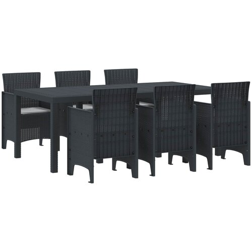  Vrtni set za objed 7 pcs Antracit Polipropilen Slike