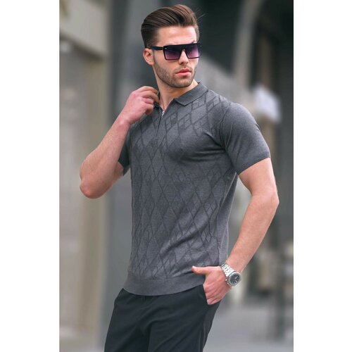 Madmext Polo T-shirt - Gray - Regular fit Slike