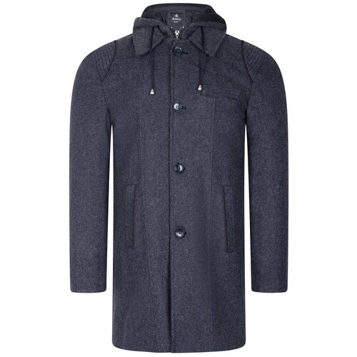 Dewberry PLT8335 MEN&amp;#039;S COAT-LIGHT DIAGONAL BLACK-ANTHRACITE Slike