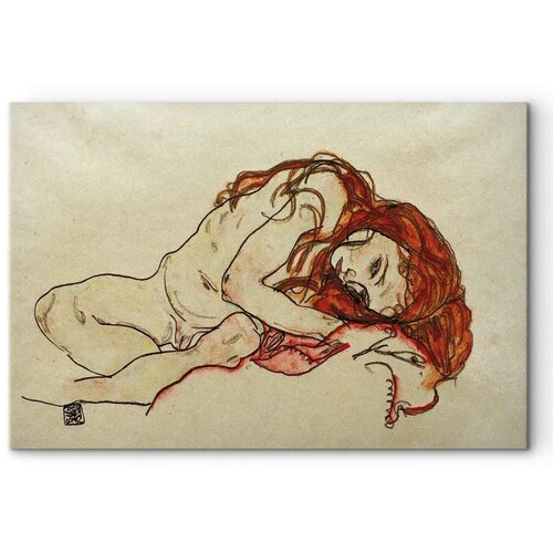  Slika - Egon Schiele &amp;ndash; Crouched Girl With Bowed Head 120x80 Akustična Slike
