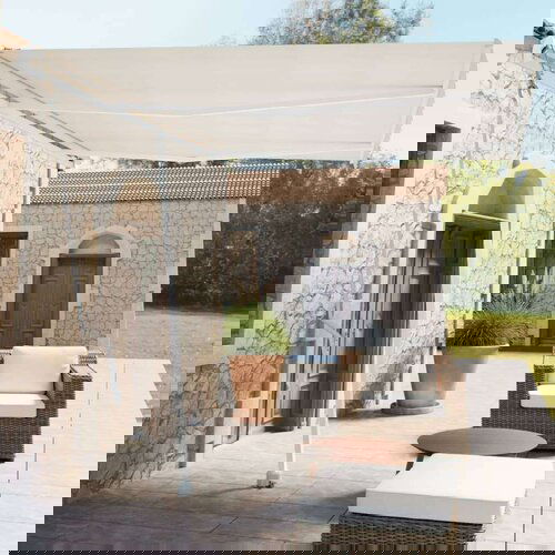  Samostojeća automatska tenda 350 x 250 cm krem Slike