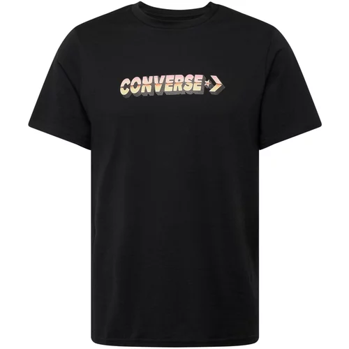 Converse Majica pastelno žuta / narančasta / roza / crna
