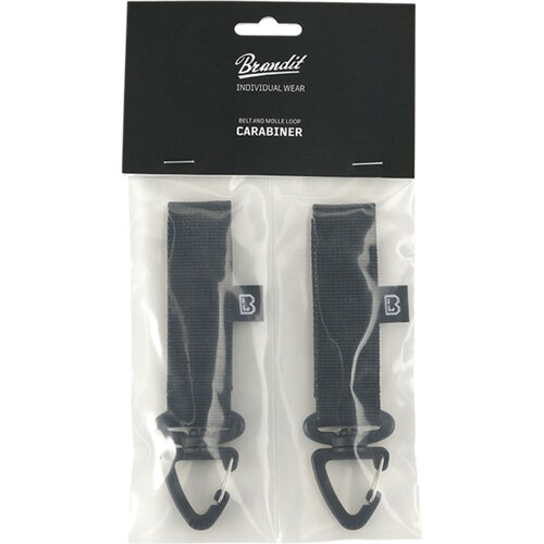 Brandit Belt and Molle Loop Carabiner 2 Pack black Slike