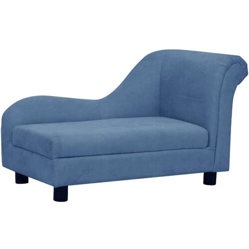 VidaXL Sofa za pse s jastukom plava 83 x 44 x 44 cm pli&amp;scaron;ana Slike