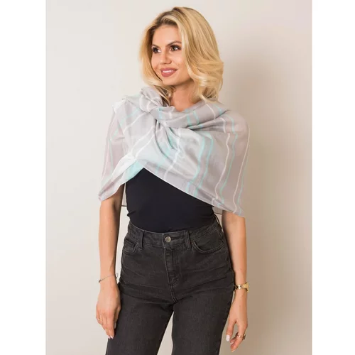 Fashion Hunters Scarf with gray and turquoise stripes