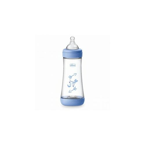 Chicco p5 plastična flašica  300ml silikon plava Cene