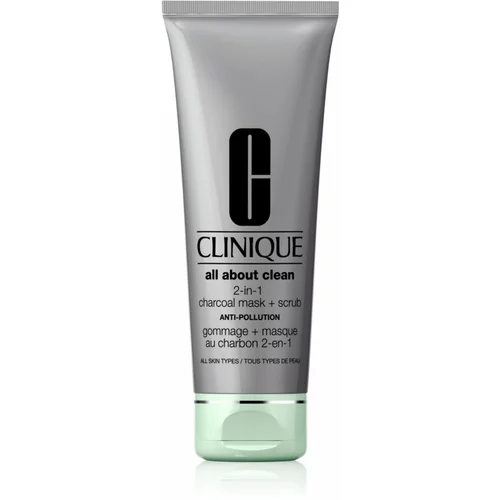 Clinique All About Clean 2-in-1 Charcoal Mask + Scrub maska za čišćenje lica 100 ml