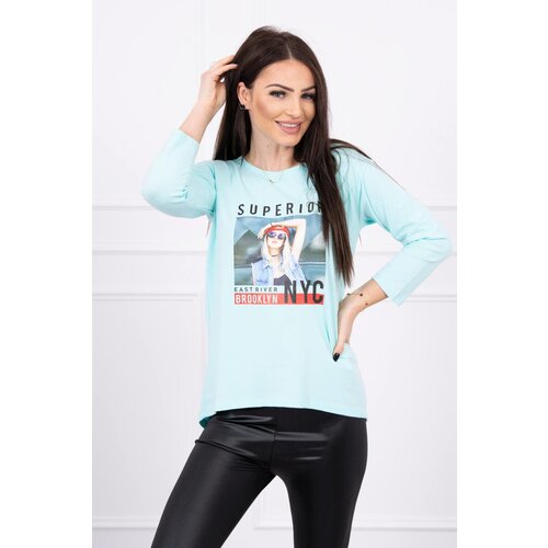 Kesi Blouse with Superior mint print Slike