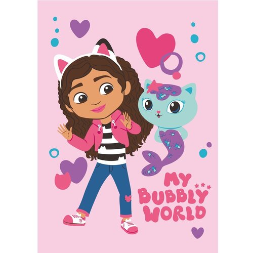 Jerry Fabrics Ružičasta deka za bebe od flisa 100x150 cm Gabby's Dollhouse "Bubbly World" – Cijene