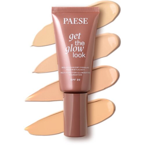 Paese Get The Glow Look Illuminating Foundation lahki tekoči puder s posvetlitvenim učinkom SPF 20 odtenek 1N Light Beige 30 ml Slike
