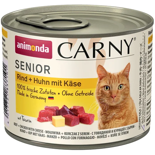 Animonda Ekonomično pakiranje Carny Senior 12 x 200 g - Govedina, piletina i sir