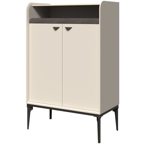 Jela Vitrina Soffy V80-2K/SF, 80x124x42cm, Prljavo bela Cene