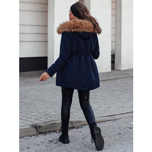 DStreet Women&amp;#039;s winter jacket CHICOK insulated with fur dark blue Slike
