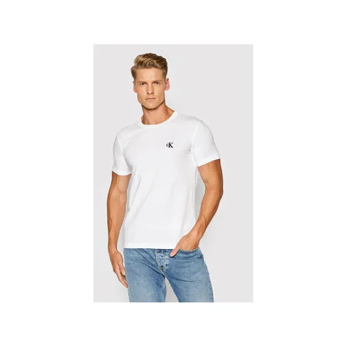 Calvin Klein Jeans Majica Tee Shirt Essential J30J314544 Bela Slim Fit