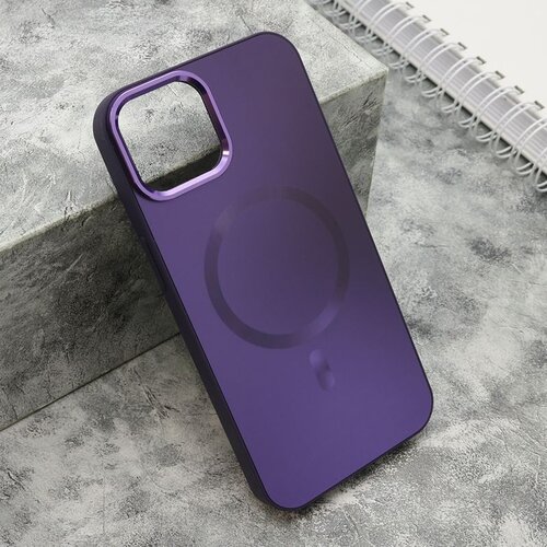 maska color metal magsafe za iphone 14/ ljubičasta Slike