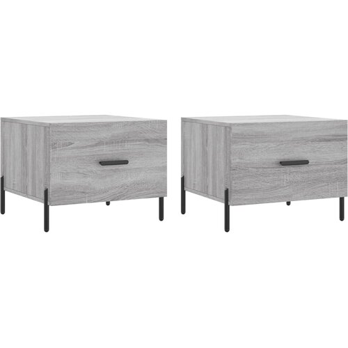 vidaXL Klubske mizice 2 kosa siva sonoma 50x50x40 cm inženirski les, (20797709) Cene