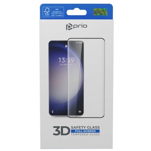 Prio Kaljeno za&amp;scaron;čitno steklo za Samsung Galaxy S24, Full Cover 3D, črno Slike