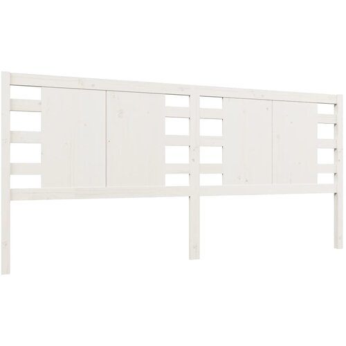 Maison Chic posteljno vzglavje - vzglavna omarica - nočna omarica belo 156x4x100 cm trdna borovina, (21706143) Slike