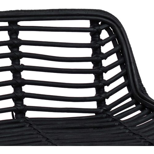  Barski stol 2 pcs Crna 44 x 46 x 91 cm Ratan i Čelik Slike