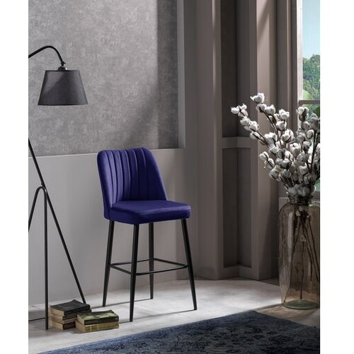 Hanah home vento - sax blue sax blueblack bar stool set (4 pieces) Cene
