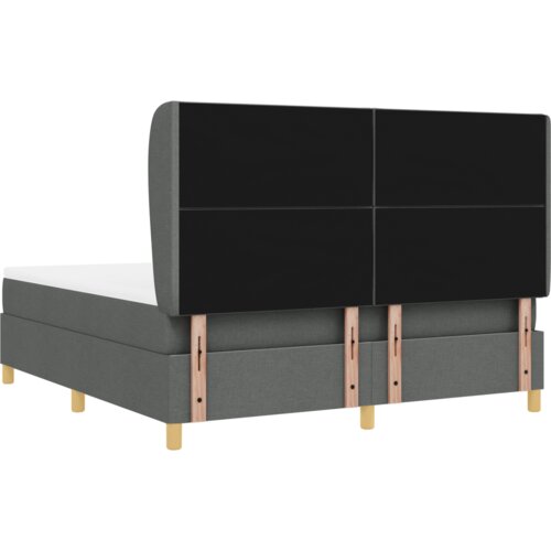 Box Spring Krevet s Madracem - Tamno Sivi 180x200 cm Tkanina Slike