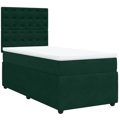 Box spring krevet s madracem tamnozeleni 100x200 cm bar&amp;scaron;unasti Slike