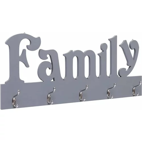 Zidna vješalica za kapute FAMILY siva 74 x 29 5 cm