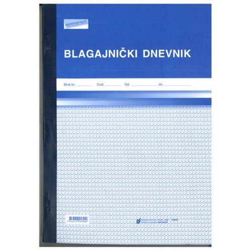 NARODNE NOVINE-UT MA-805/ADC BLAGAJNIČKI DNEVNIK; Blok 3 x 50 listova, 21 x 29,7 cm Cijene